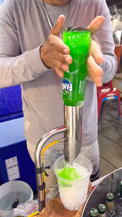 Green Soda Slushy in Thailand -Thai Street Food