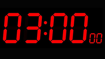 3 Minute Countdown Timer ( Big Digit Red Color, Black Background ) /180 Second Countdown Timer