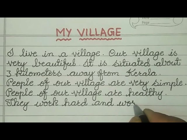 my village speech