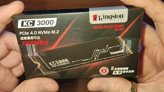 Мой тест SSD Kingston KC3000 1024 Gb с aliexpress / i5-9600k (5 ГГц) + RAM 32 гига 3.6 Ггц (титры)