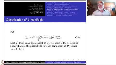 Week 11-Lecture 51 : Classification of 1-manifolds