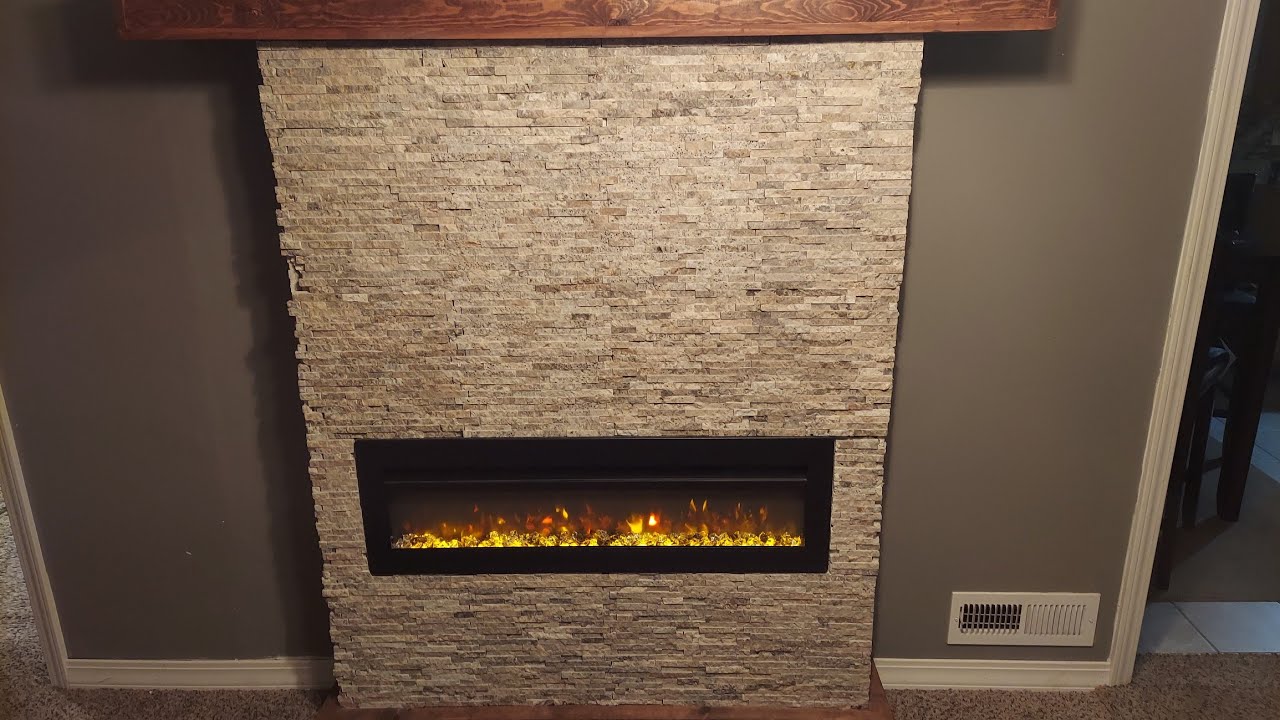 How To Build A Recessed Electric Fireplace Diy Youtube