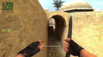 Counter Strike: Source (2004) - Relaxing gameplay with bots on de_dust2