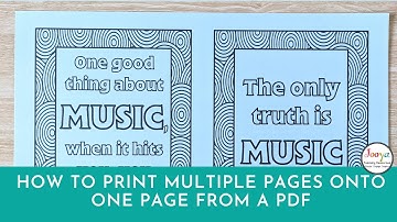 How to print multiple pages from a pdf on one page tutorial video