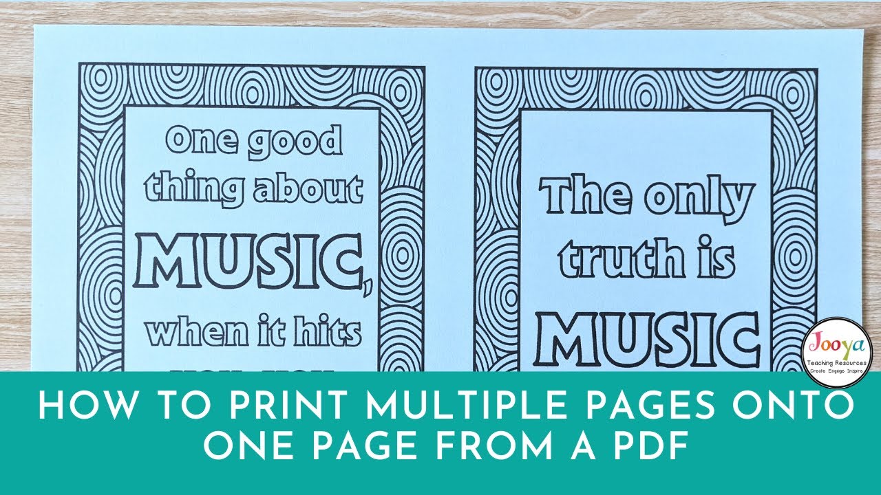 how-to-print-multiple-pages-from-a-pdf-on-one-page-tutorial-video-youtube