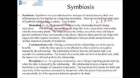 AP Biology Interspecific Interactions