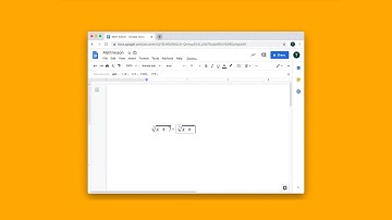 How can I add math equations to a Google Doc?