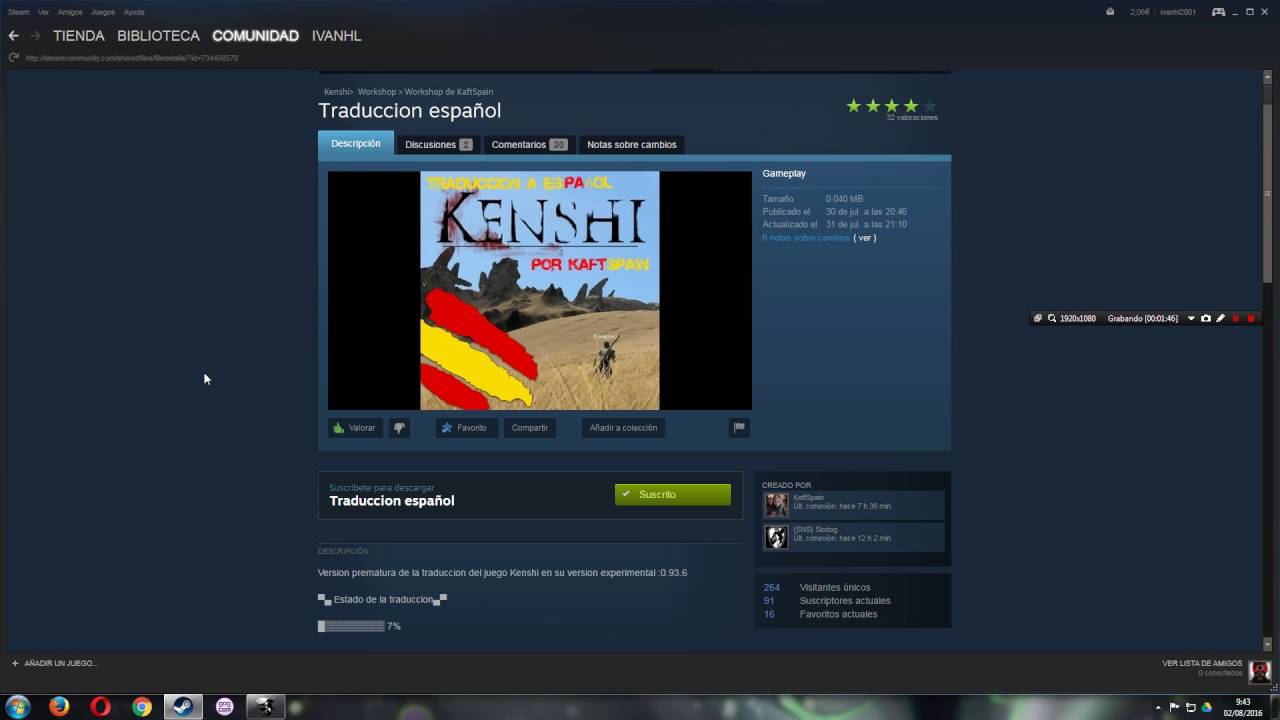 Traducción KENSHI al Castellano - Paso a paso│Proyecto en Curso analisis de sensibilidad