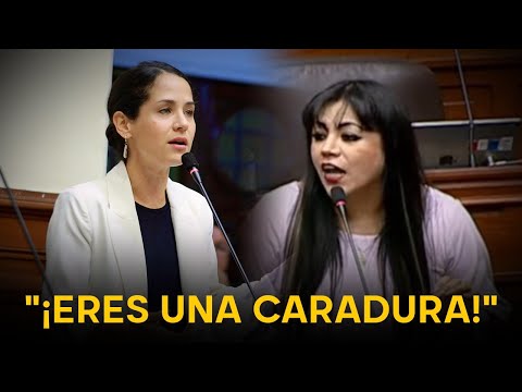 Vivian Olivos le grita "caradura" a Sigrid Bazán y se burla de congresistas