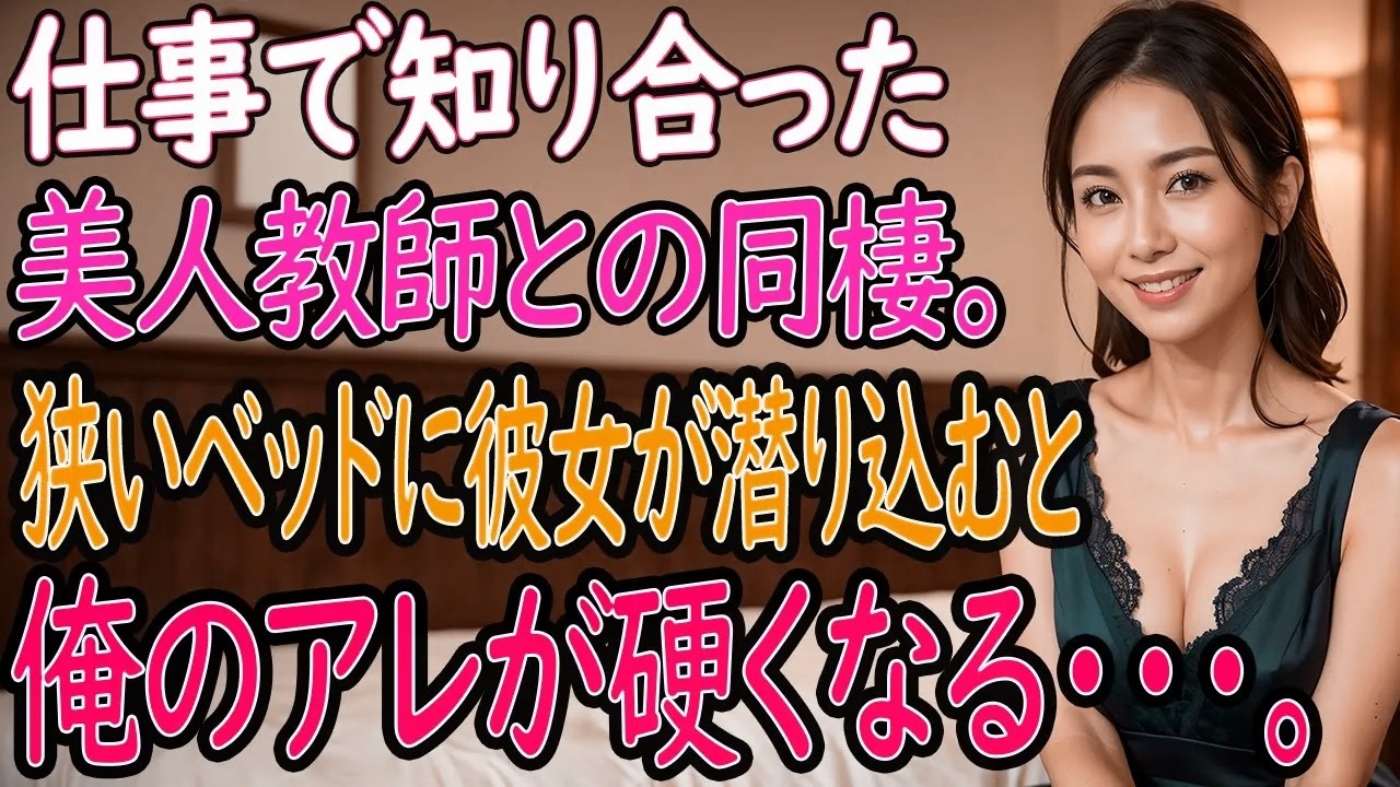 【馴れ初め 感動】美人教師と一緒に暮らす事に。一つしかない狭いベッドに潜り込んできた彼女。俺のアレは固くなって…。【いい話・朗読・泣ける話】