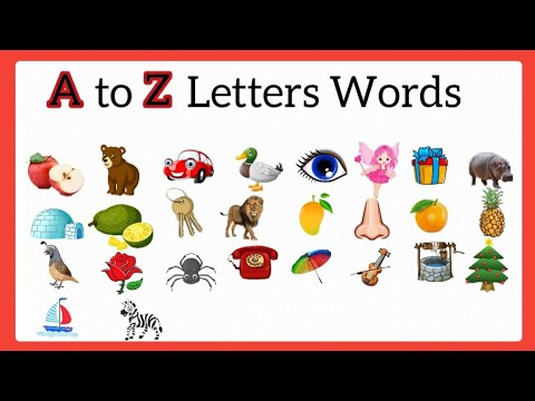 A To Z Alphabets And Words/ A To Z Letters Words/A To Z Words/A To Z Words  With Picture - Youtube