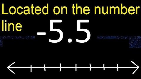 Located -5.5 on the number line - 5,5 . locating negative decimal numbers . represented