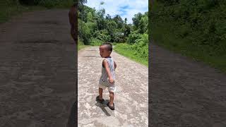 Amos walking enjoying the beauty of nature