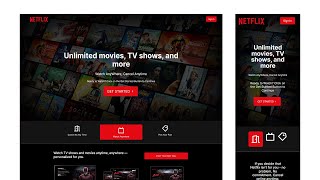 Build a Netflix Landing Page Clone using HTML, CSS and JavaScript | Fully Responsive