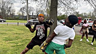 THE MOST CRAZIEST HOOD BOXING VIDEO🥊😱 *GLOVES UP \& GUNS DOWN* (must watch)😱‼️