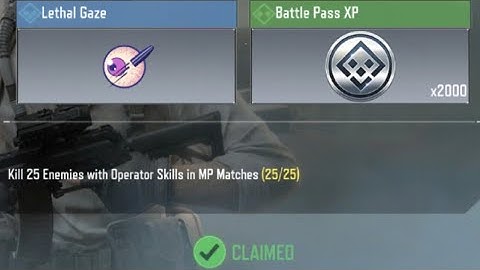 Call Of Duty Mobile Kill 25 Enemies with Operator Skills in MP Matches Task Complete