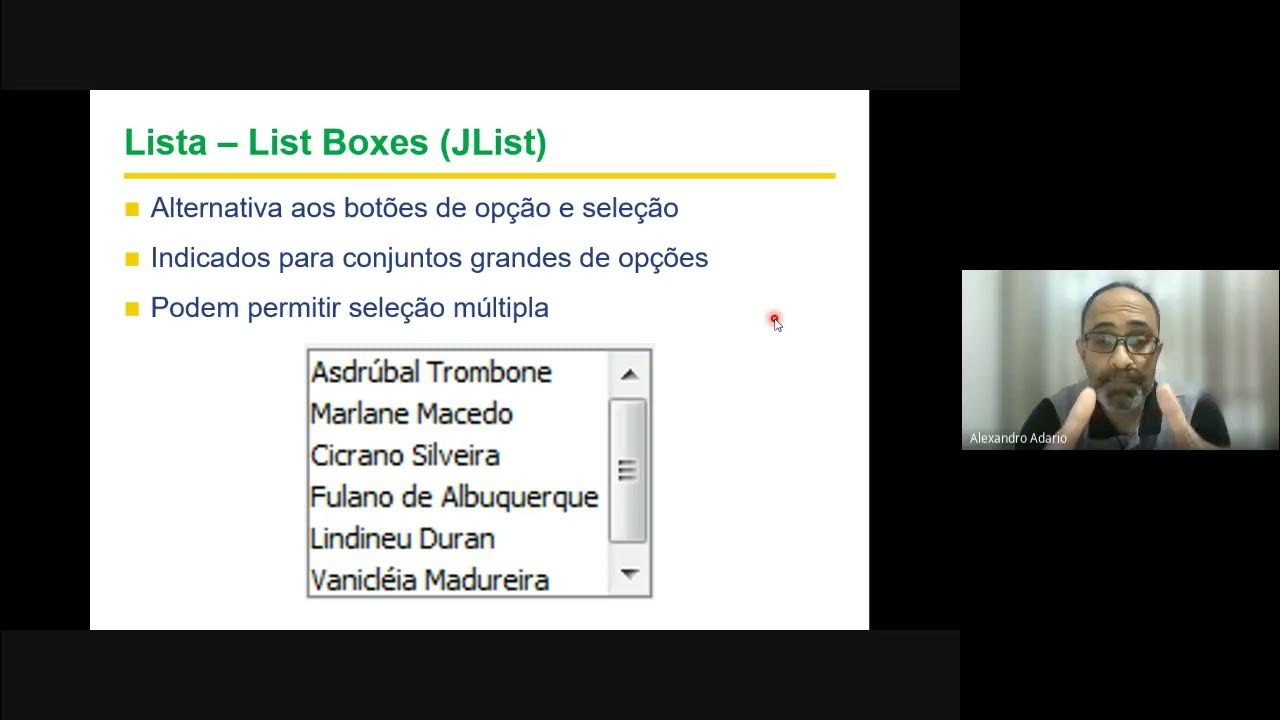 Interfaces Gráficas em Java (P.3) - Componentes JComboBox, JListBox e ...