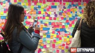 Subway Therapy - Post-it Notes at 14th Street Subway Station by My City Paper 666 views 7 years ago 57 seconds