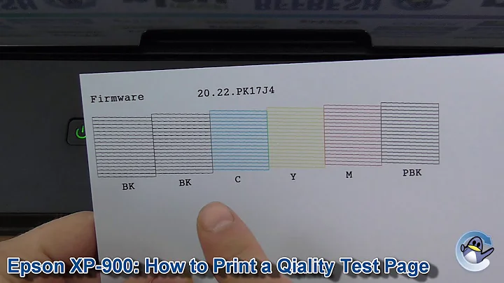 Epson Expression Premium XP-900: How to Print a Nozzle Check Test Page