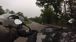 Herbstliche Motorradfahrt, durchs Toggenburg/Schweiz, Aprilia Shiver 900.