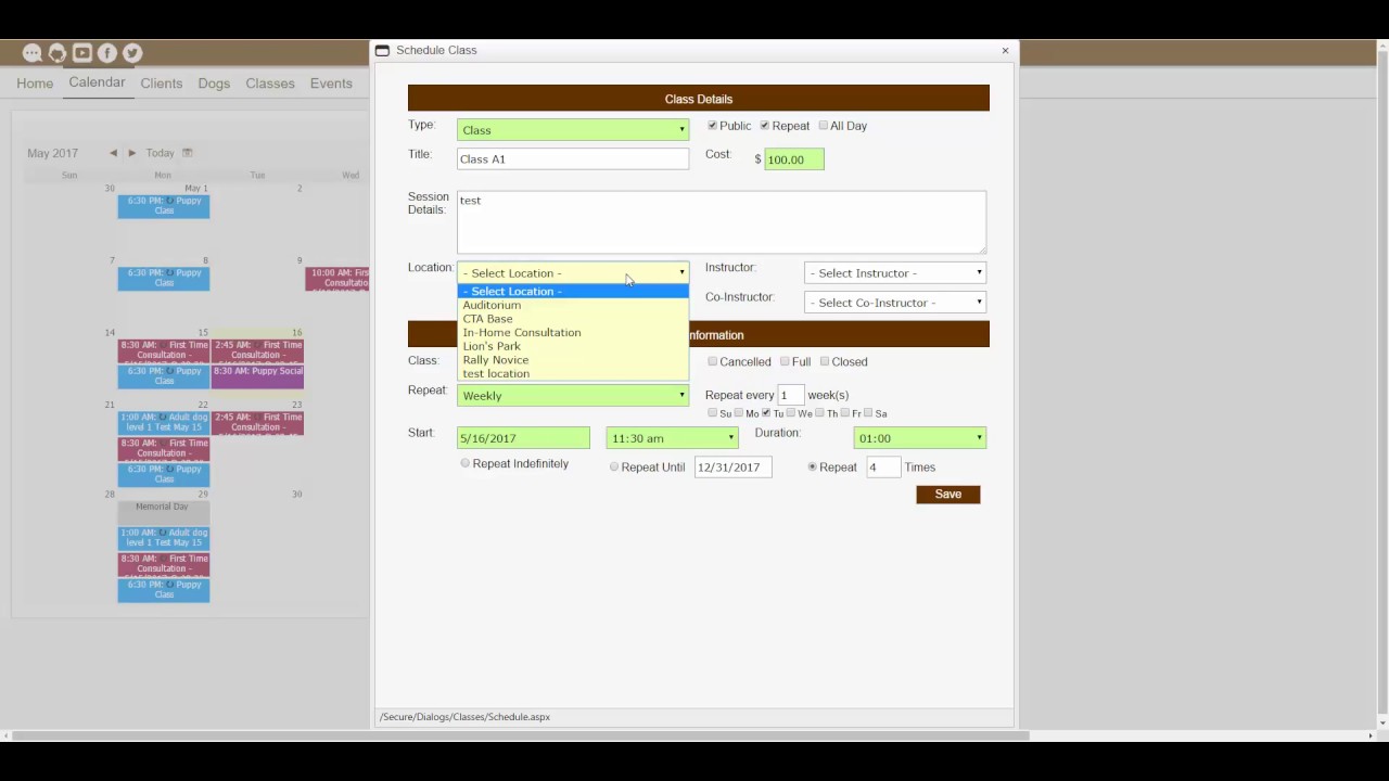 DBP v3.0 - Scheduling Classes Video - YouTube