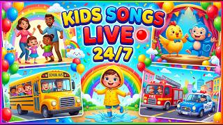 Nonstop Kids Songs LIVE 🎶 Baby Learning Videos, Animal Songs, Counting, Colors &amp; Nursery Rhymes 24/7