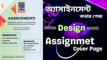 Cover Page Design in MS Word | Create A Perfect Cover Page for your Assignment |