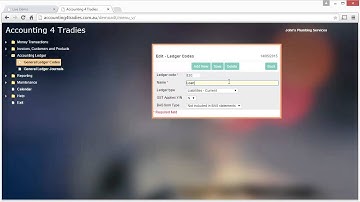 2. Adding and Editing General Ledger Codes