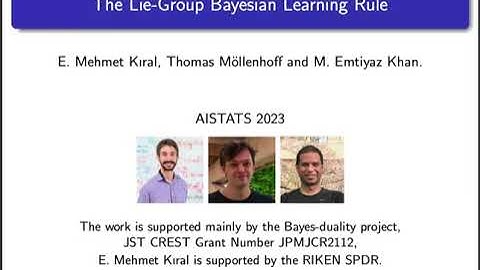 The Lie-Group Bayesian Learning Rule (AISTATS 2023)