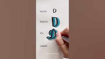 Write letter “D” #shorts #nhuandaocalligraphy #lettering