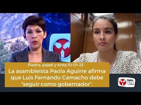 La asambleísta Paola Aguirre afirma que Luis Fernando Camacho debe “seguir como gobernador”.