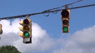 Sargent Sowell 3-way and 12-8-8 Eagle Flat-back Traffic Lights