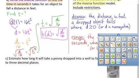 Acc Math 3 Unit 4 Find an Inverse Function in Context