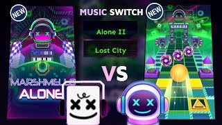 Marshmello Alone VS Lost City | Rolling Sky