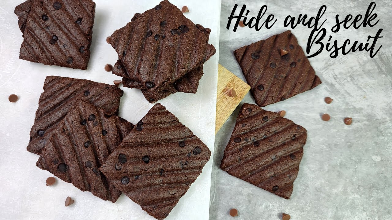 Hide and seek biscuit recipe Homemade hide and seek choco chip cookies eggless cookies seasonings