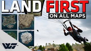 HOW TO LAND FIRST - On ALL Maps - Easy method - PUBG