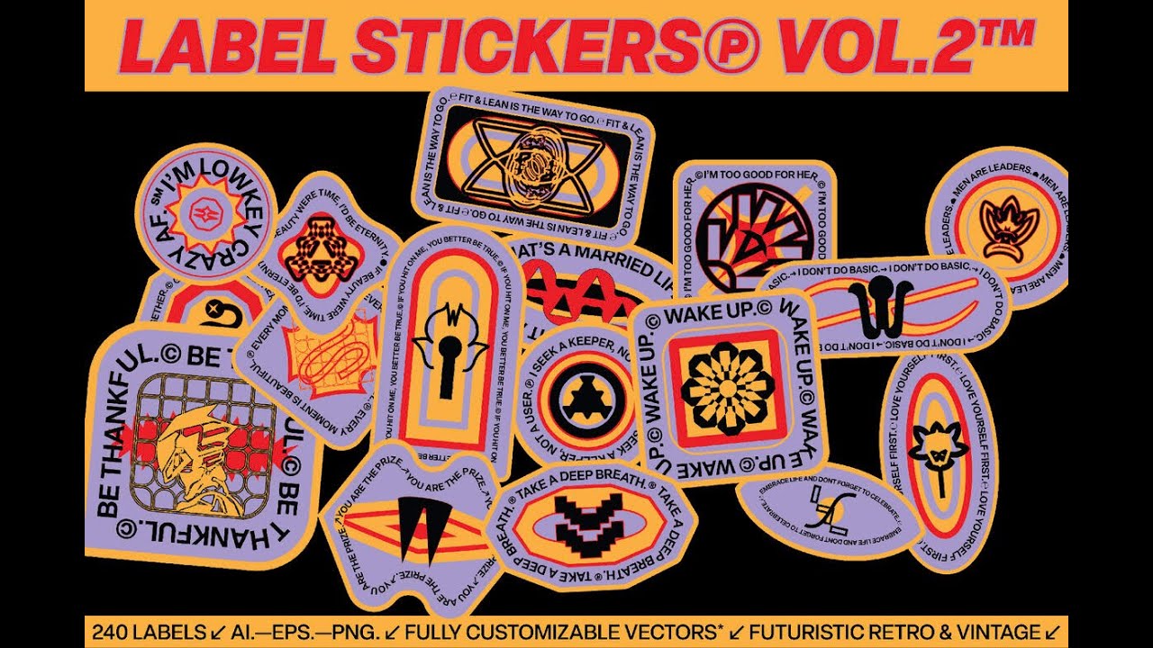 Label Stickers Vol.2 Stock Graphics Download