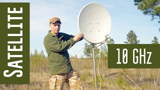 Спутниковая тарелка, 10 ГГц, AOR5000, Малахит, ADALM-PLUTO SDR, QO-100 и радиолюбители.