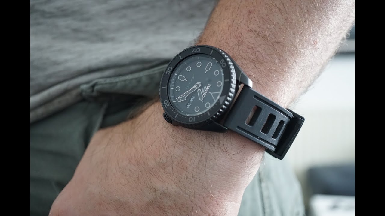 Seiko SRPD79K,1 All Black Stealth 5KX - YouTube