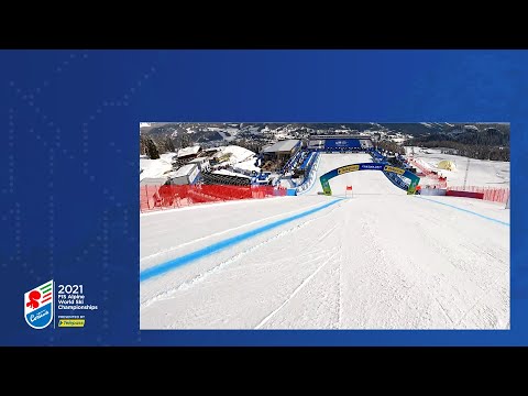 Mondiali Cortina 9 febbraio 2021: sulla pista di SuperG Olympia Tofane stamattina, con l’ex sciatrice della nazionale italiana Johanna Schnarf, prima che si abbassasse la nebbia nella zona alta (VIDEO)