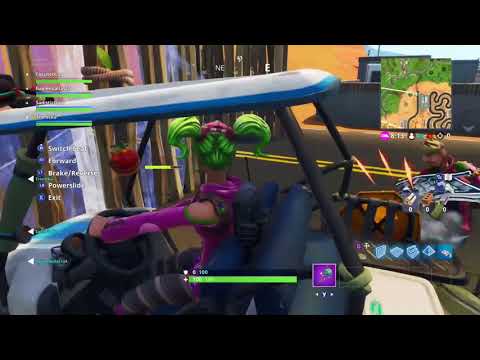 FORTNITE GOLFCART GAMEPLAY/RIDING IN THE HILLS