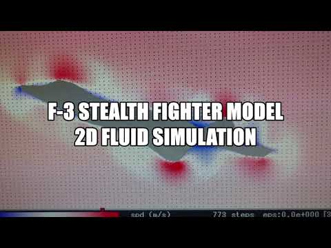 F-3 Stealth Fighter Model 2D Fluid Simulation.