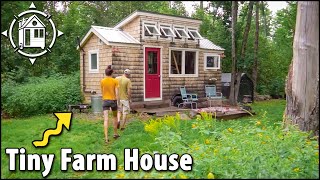 Cute Tiny House on a farm is young couple's dream life