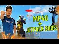 FREE FIRE WE DID MP40 + JETPACK SHOES ONLY VERSUS IN CRAZY MODE - Garen Free Fire
