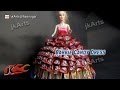 DIY Candy Created BARBIE Dress | How To Make A Candy Dress  | JK Arts 589