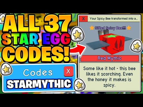 ALL 37 FREE STAR BEE EGG CODES IN ROBLOX BEE SWARM SIMULATOR 