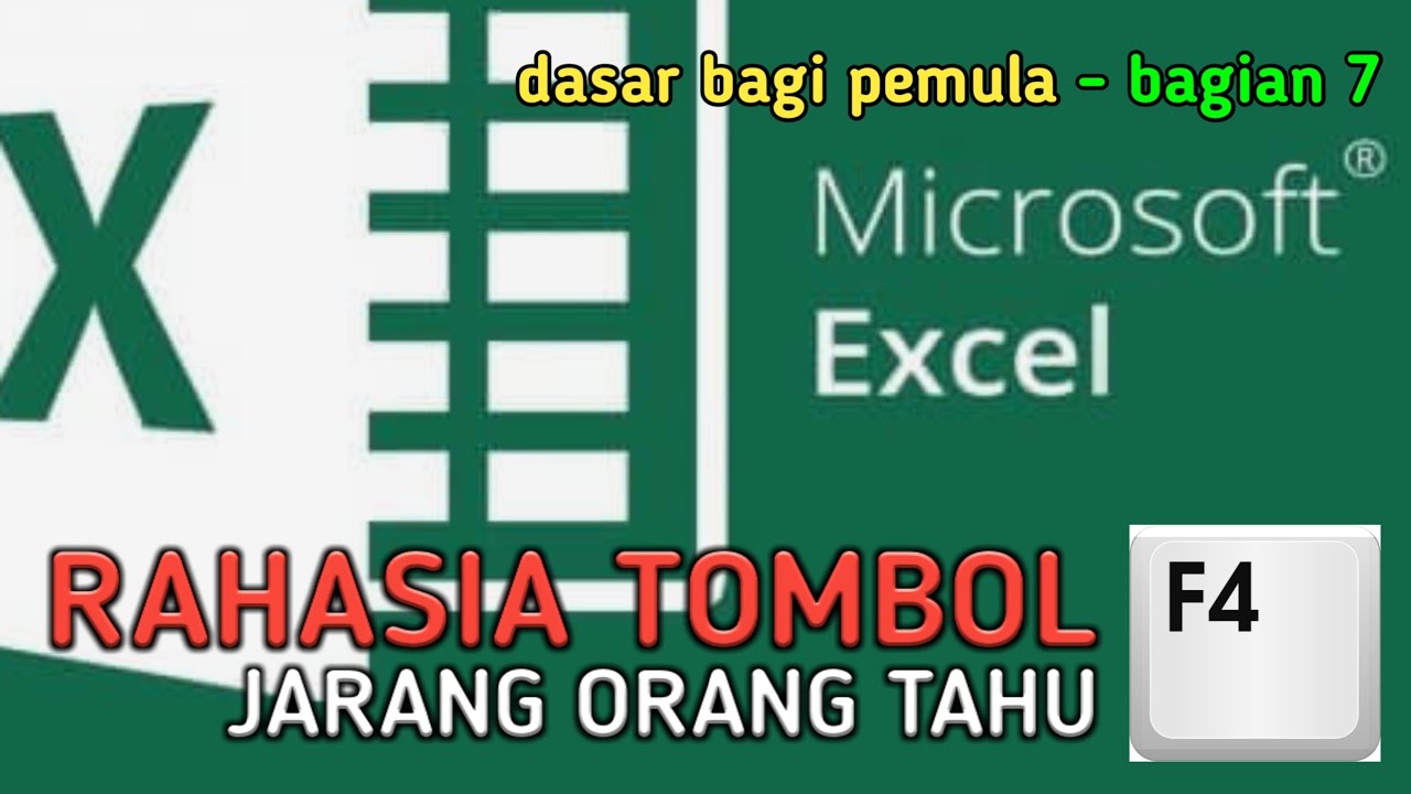 Cara Mengunci Rumus Dan Mengulang Perintah Di Excel Dengan Fungsi Tombol F4 - Youtube