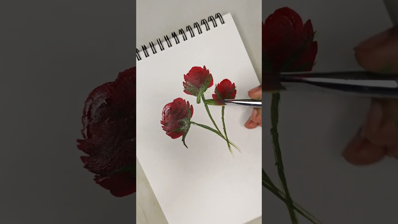 World's easiest way to paint a rose flower