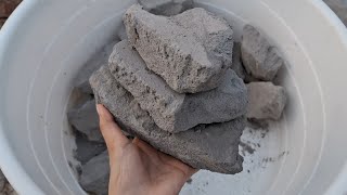 New video Pure cement dry crumbling in tub satisfying