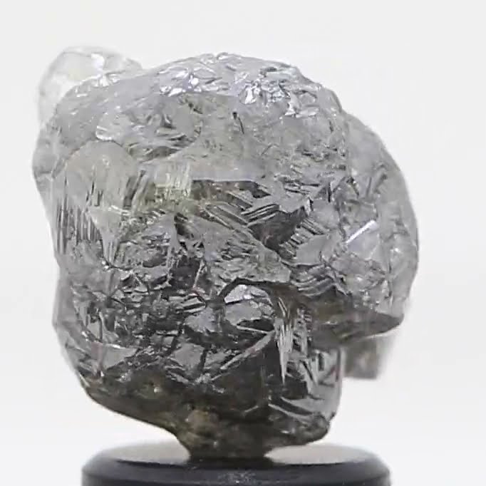 3 tcw Uncut Natural Rough Diamond Gray Color Irregular Diamond Black Diamond